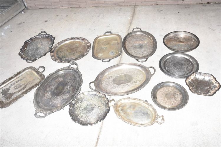 Group Lot of Silver Plate Serving items