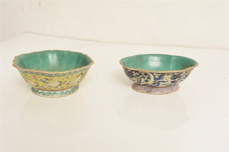 Two Chinese Hexagonal Porcelain Bowls