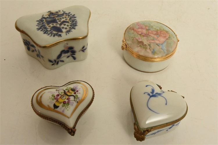 Group 4 French Porcelain Pill Boxes