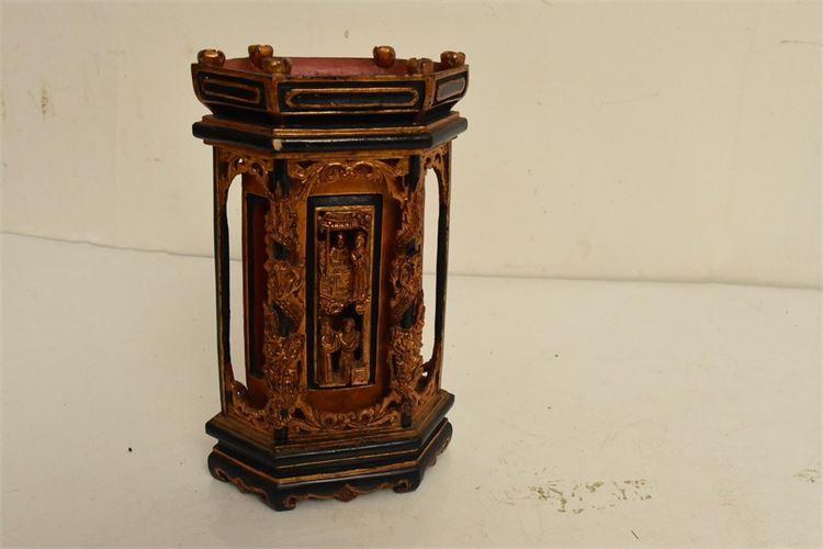 Chinese Carved & Polychrome Side Table