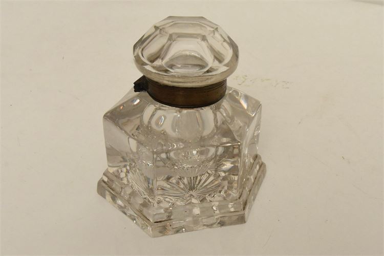 Antique Cut Glass Ink Well