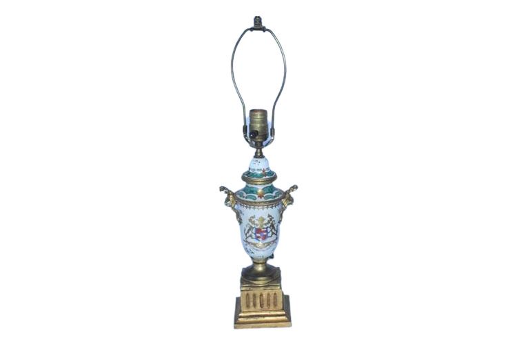 Vintage Porcelain Urn Lamp
