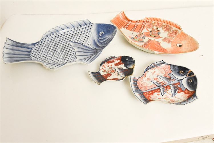 Group Lot Fish Shaped imari Porcelains