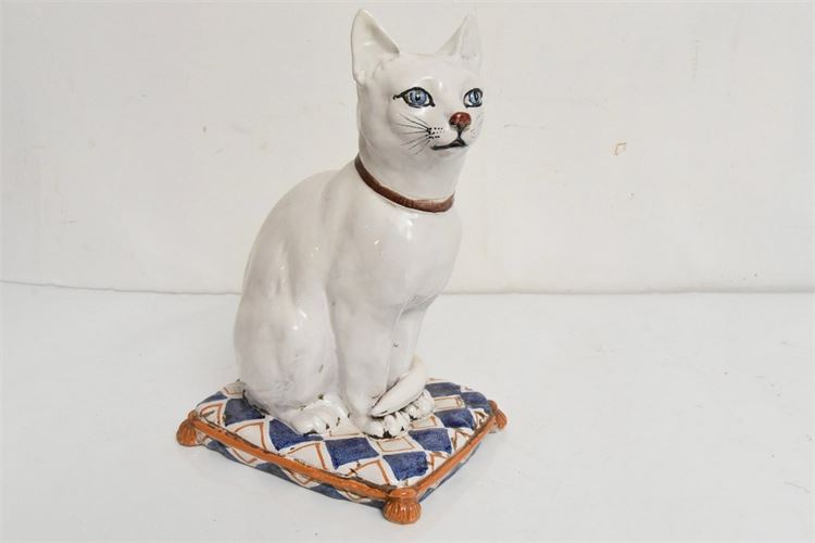 Mid-Century Italian Ceramic Seated Cat
