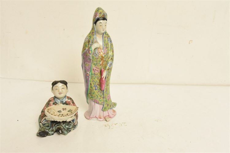 Two (2) Antique Chinese Porcelain Figures
