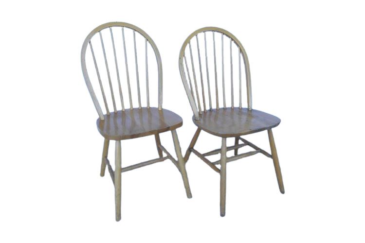 Pair Windsor Style Side Chairs