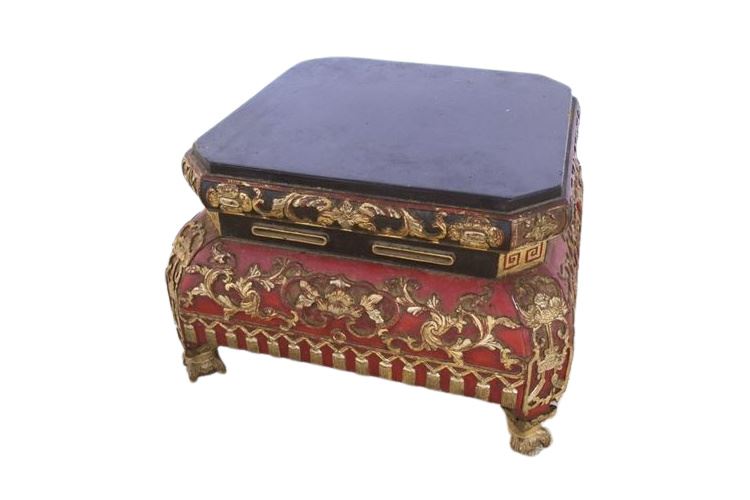 Chinese Painted & Gilt Stacked Low Table
