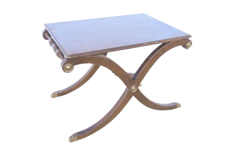 Regency Style X Base Side Table