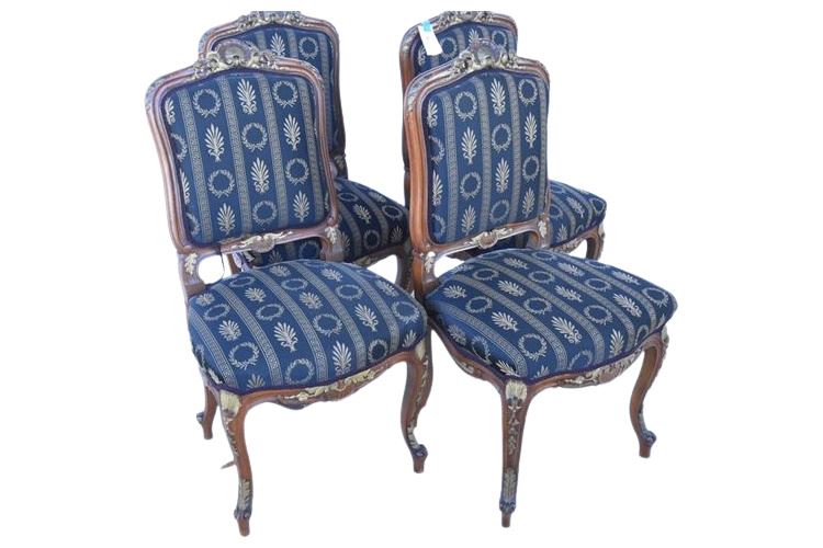 Set Four of Louis XV Style Side Chairs