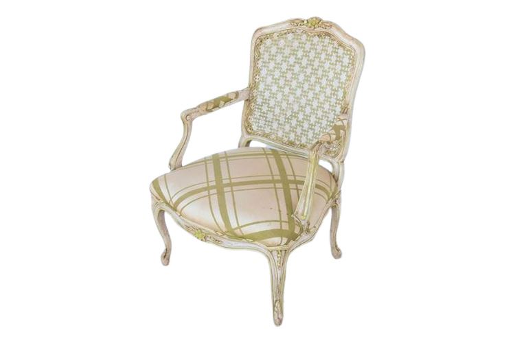 Louis XV Style Painted Fauteuil