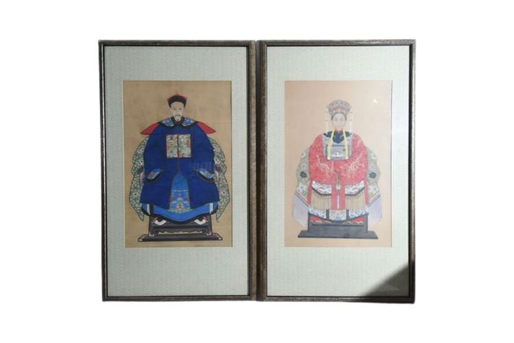Fine Pair of Chinese Ancestor Painting