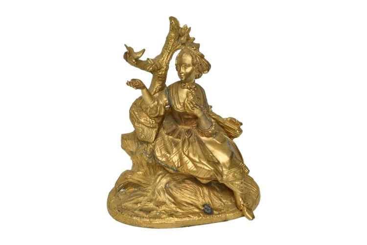 19th c Continental Gilt Bronze Figural Grouping