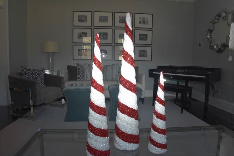Three Cone Form Christmas Ornaments
