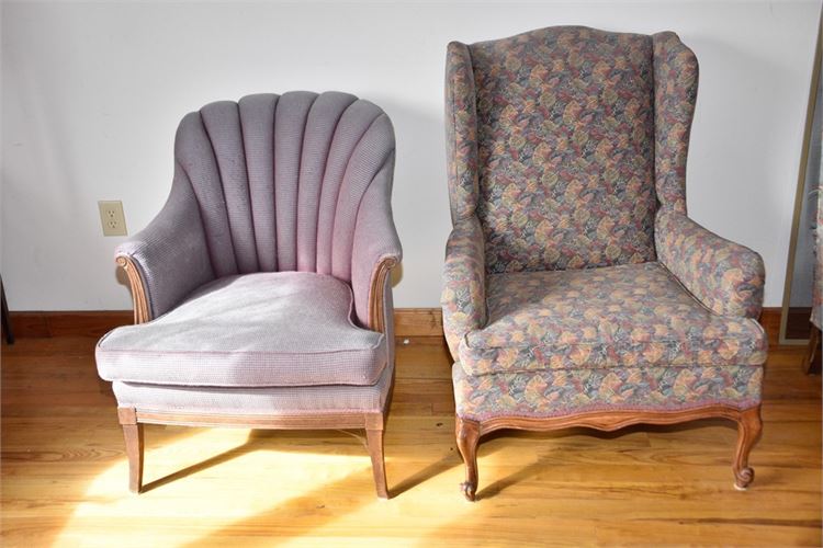 Two (2)  Upholstered Armchairs