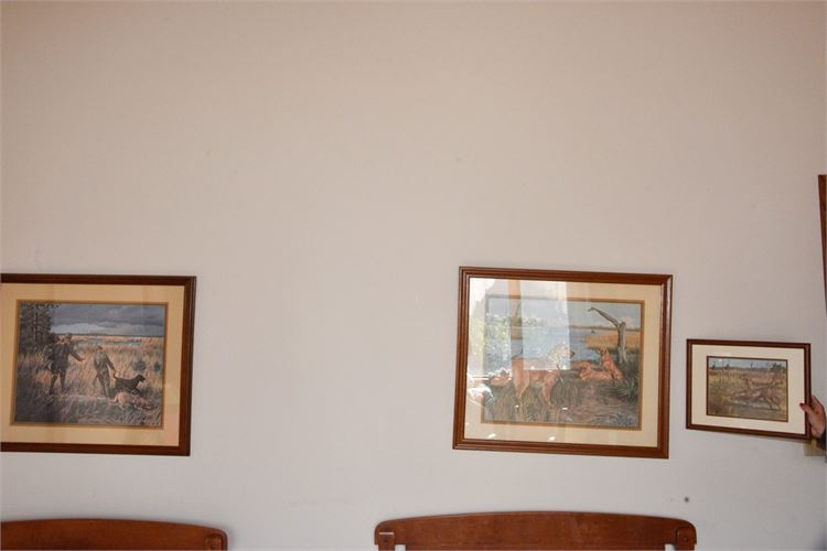 Group of Sporting Prints Framed