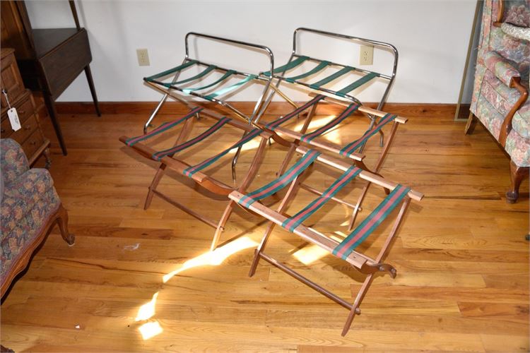 Five  (5) Folding Luggage Stands