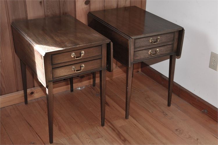 Virginia Galleries Mahogany Drop Side End Tables