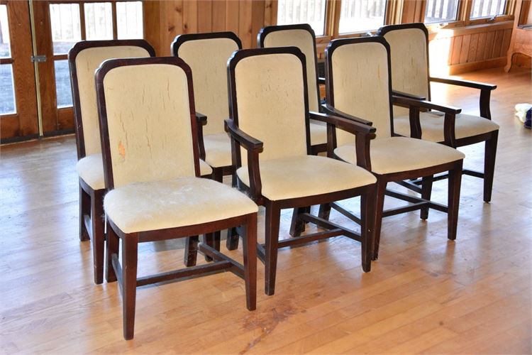 Seven (7) Mahogany Framed Upholstered Chairs
