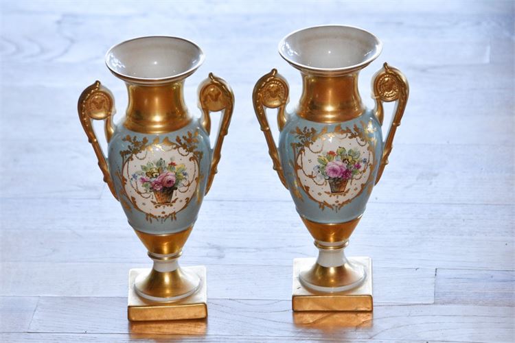 Pair of Paris Porcelain Style Vases