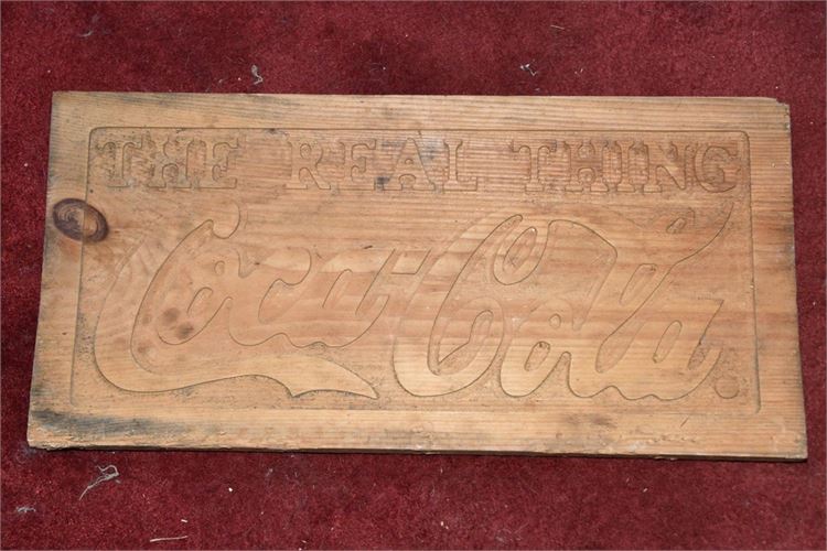 Coca Cola Relief Cut Wood Panel
