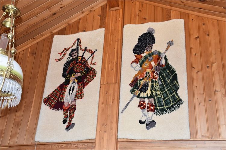 Two large Shag Woven Scottish Textiles