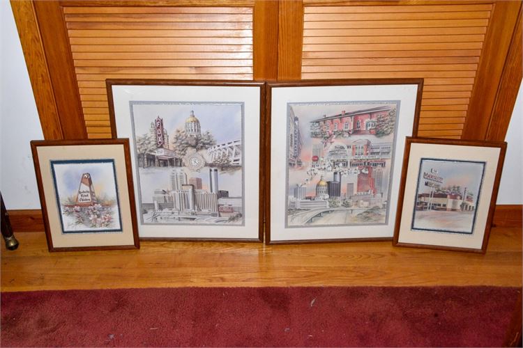Four Decorative Framed Artworks
