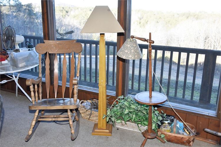 Group of Vintage Lighting and Furniture
