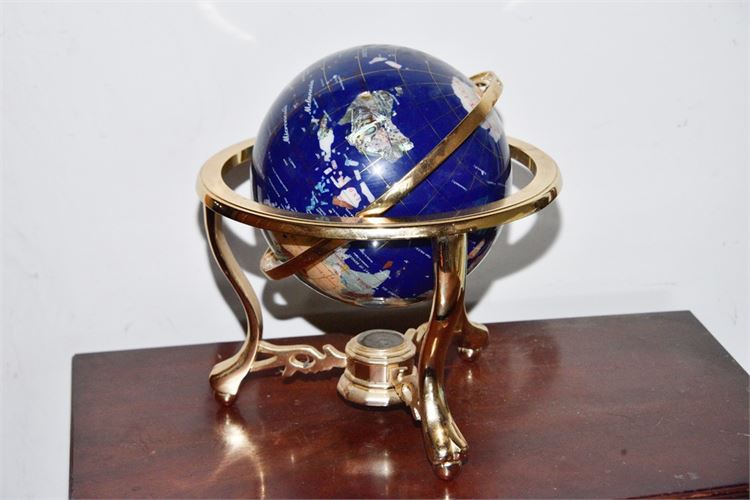 Terrestrial Globe with Brass Base