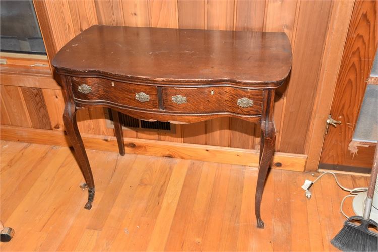 Oak Two Drawer Vanity