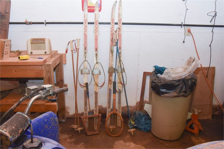 Vintage Skiing and Tennis Equipment