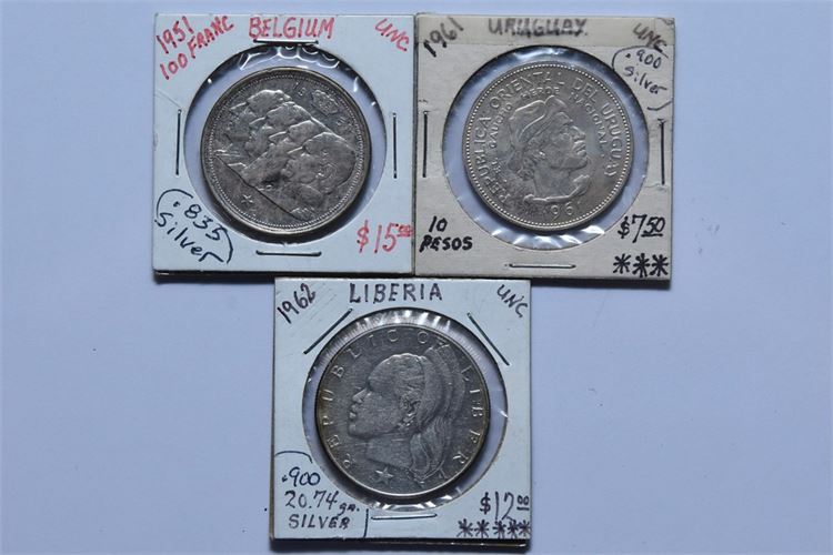 Three (3) Silver Coins