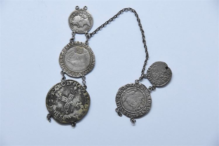 Five Silver Coin Bracelet