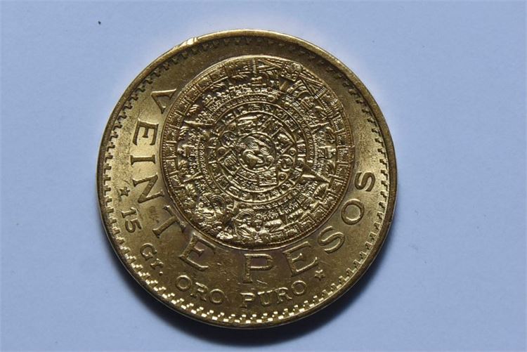 1921 20 Peso Gold Coin 16.6 grams