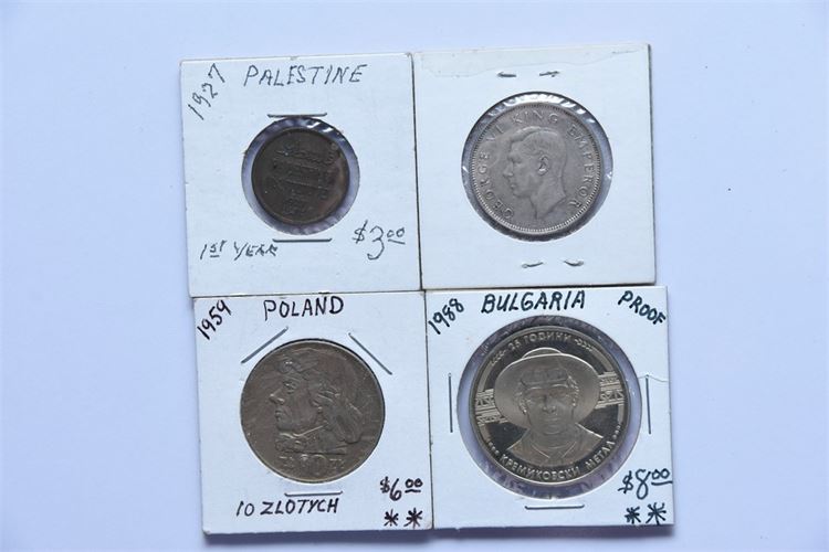 Four (4) Foreign Coins