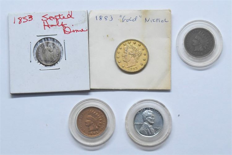 Five (5) American Coins