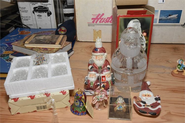 Group Lot Of Christmas Decorations