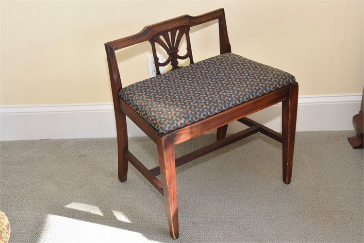 Upholstered Wooden Stool