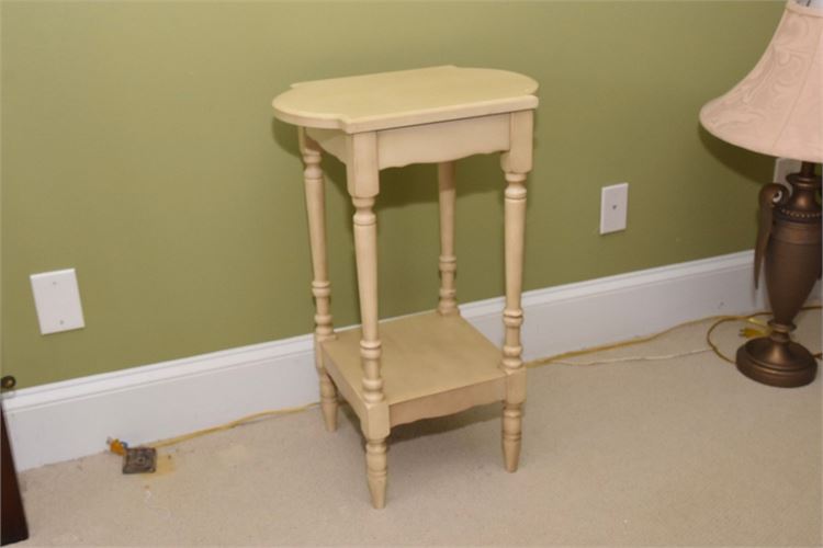 Painted Wood End Table