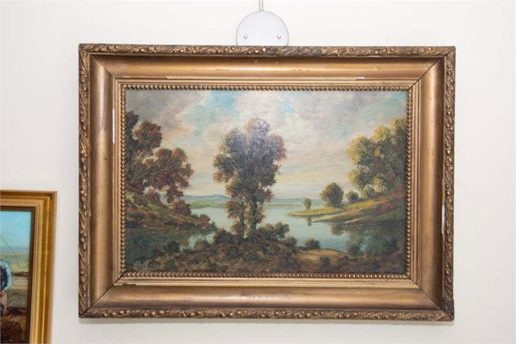 H Berlage Framed Oil On Canvas Landscape Signed