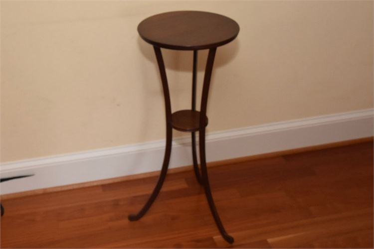 Contemporary Mahogany Plant Stand