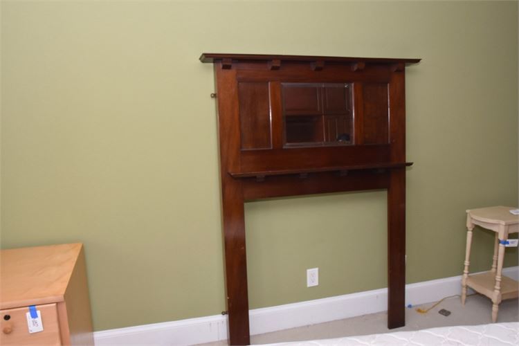 Wooden Mantle With Mirror