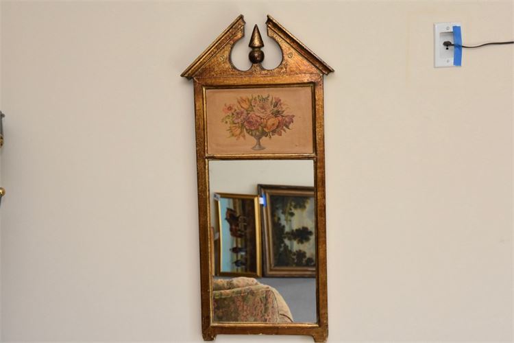 Gilt and Painted Wall Mirror