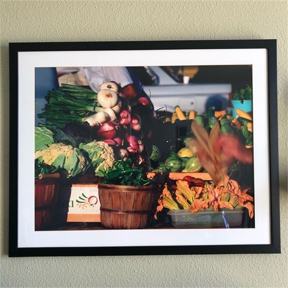 Large Framed Farmers Market Photo Art Print