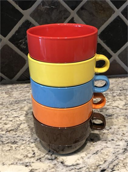 Mulit Color Stacking Soup Cups