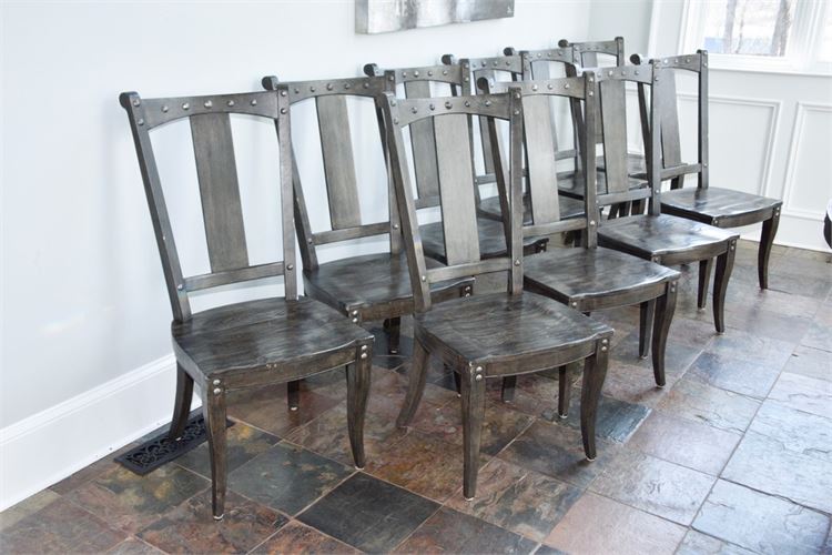 Ten (10) Industrial Dining Chairs