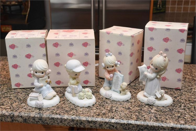 Group Four (4)  PRECIOUS MOMENTS "Growing In Grace" Birthday Figurines