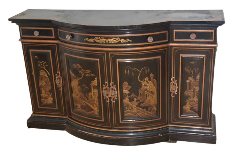 KARGES Georgian Style Chinoserie Cabinet
