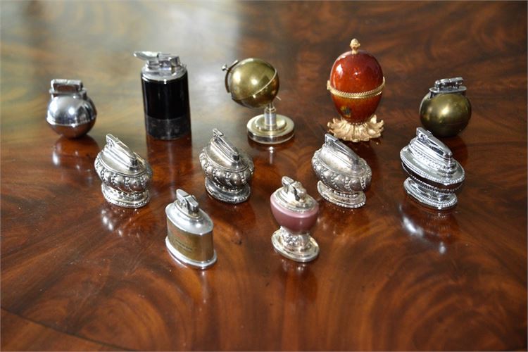 Group Collectable Silver Plate etc Table Lighters