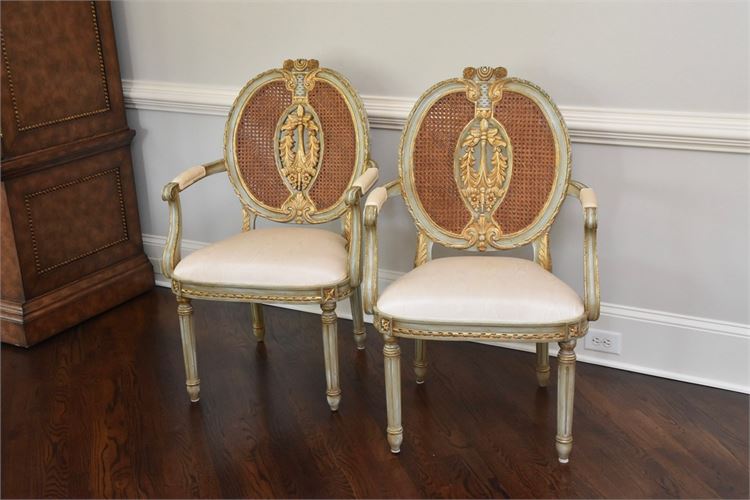 Pair MAITLAND SMITH Painted Armchairs