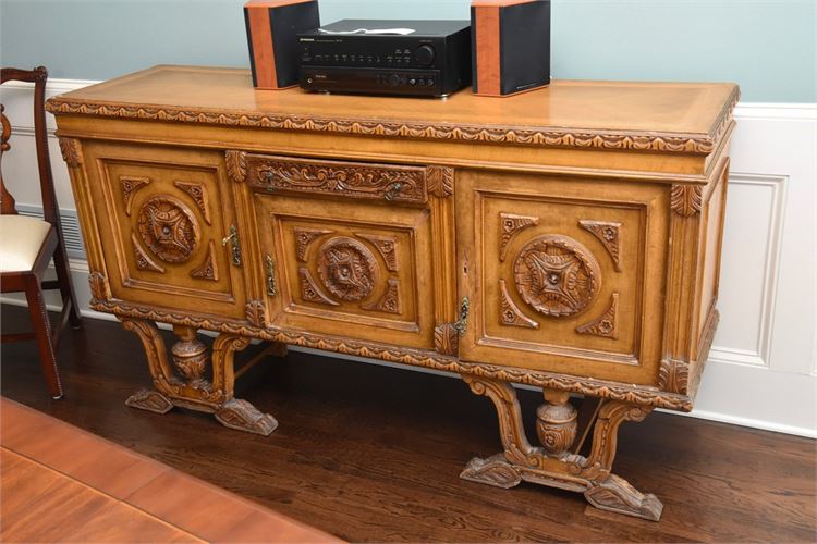 Renaissance Revival Carved Oak Sideboard